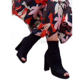 SEA Stivali da donna su un tacco alto Lycra Open Toe Black First nero 2
