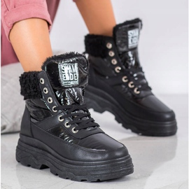 Bella Paris Sneakers Con Pelle Di Pecora nero 1