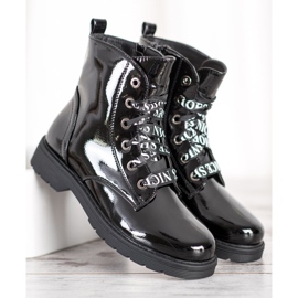 VINCEZA operai laccati nero 1