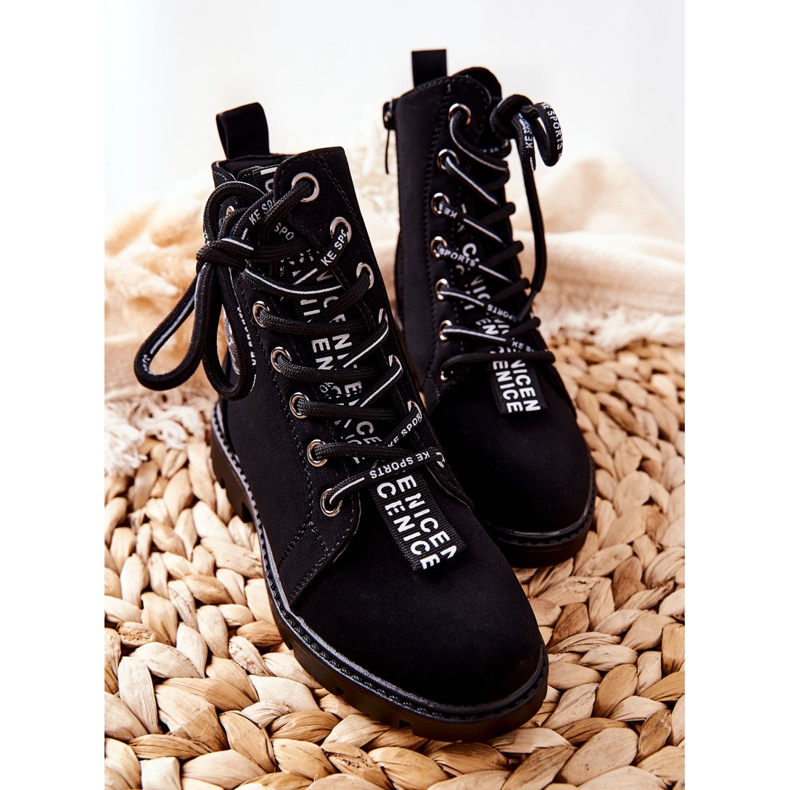 Vinceza Stivali da bambino Workers Black Mini Aspen nero 1