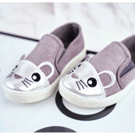 PH1 Sneakers per bambini senza lacci grigi Candys grigie grigio 2