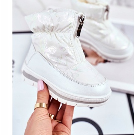 WEESTEP Stivali da neve caldi in lana per bambini White Bubbles bianco 2