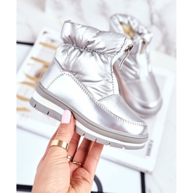 WEESTEP Stivali da neve caldi in lana per bambini Silver Bubbles argento 2