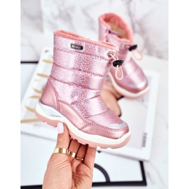 WEESTEP Stivali Da Neve Per Bambini Riscaldati Con Lana Rosa Felini 2