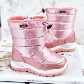 WEESTEP Stivali Da Neve Per Bambini Riscaldati Con Lana Rosa Felini 1