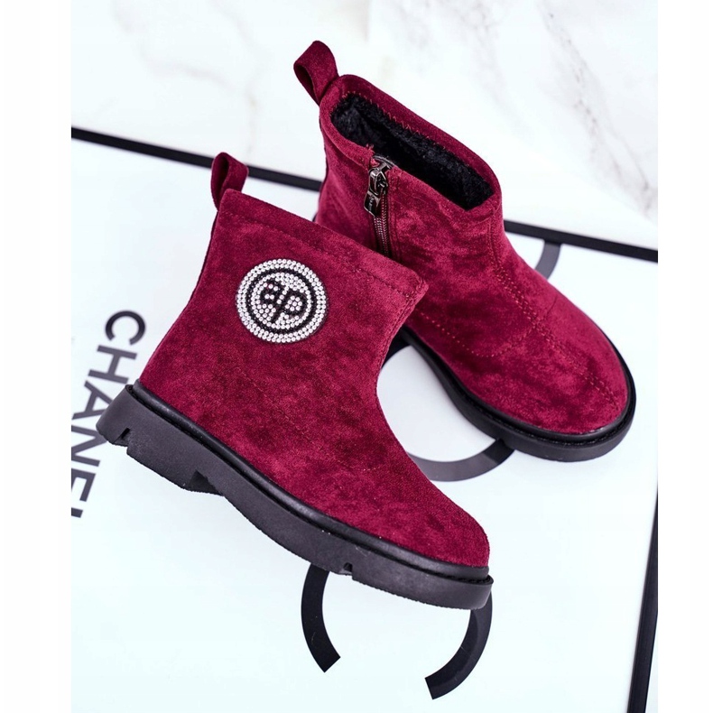 Apawwa Stivaletti Bambini Bordeaux Alvin rosso 1