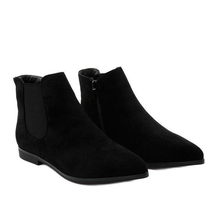 Stivaletti piatti neri di Myron nero 2