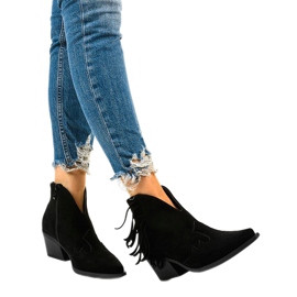 Stivaletti in camoscio nero di Joesler cowboy boots 1