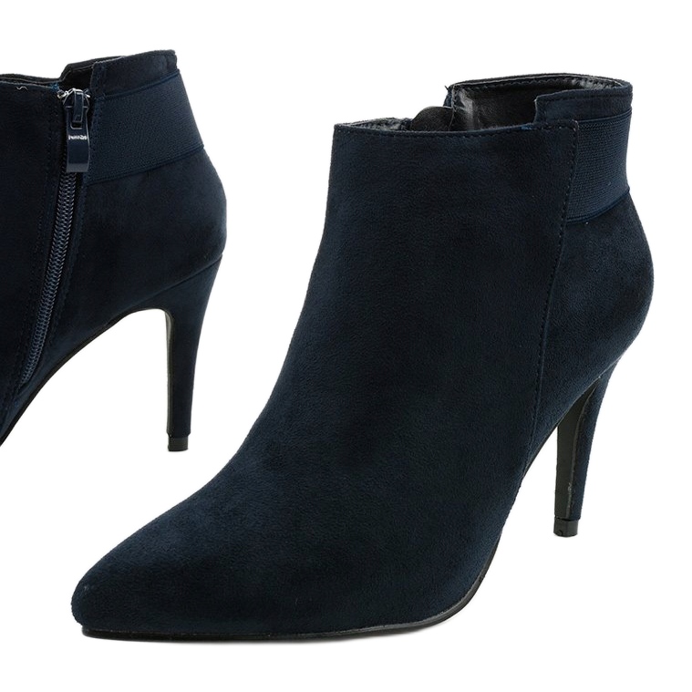 Stivaletti blu navy con elastico Adresea 1
