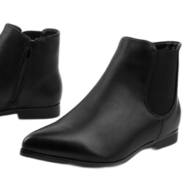 Stivali Jodhpur piatti neri con elastico Lagenaria nero 1