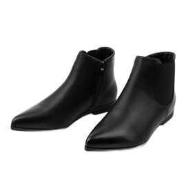 Stivali Jodhpur piatti neri con elastico Lagenaria nero 2