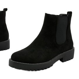 Stivali piatti in camoscio nero di Nahneva 1