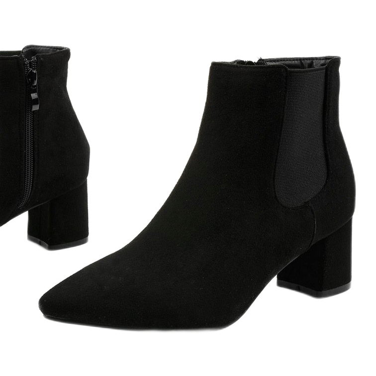 Stivaletti in camoscio nero con elastico Prestons 1