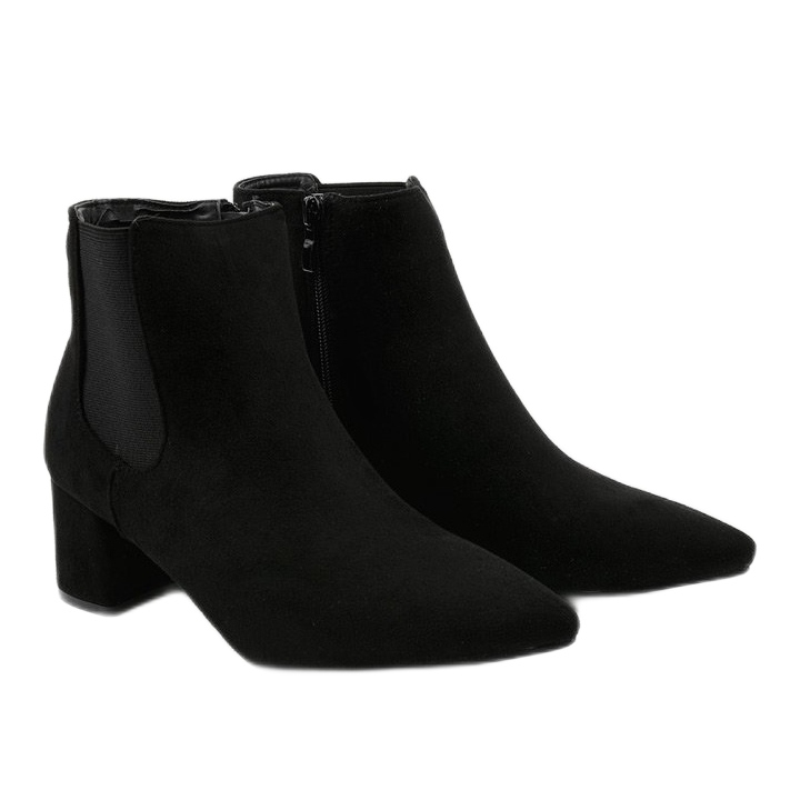 Stivaletti in camoscio nero con elastico Prestons 2