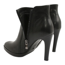Stivali da donna in pelle Arka 7245 nero 3