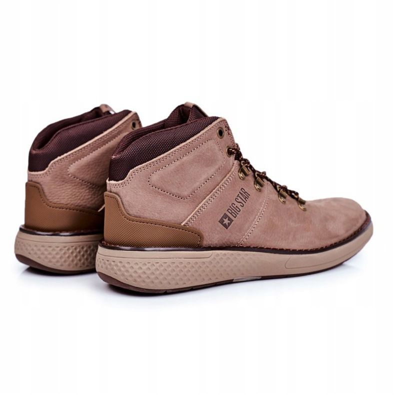 Stivali da trekking da uomo in pelle Big Star Brown GG174492 marrone 1