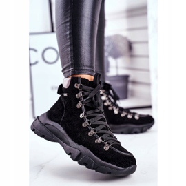 Scarpe Trekking Donna Trappers Pelle Scamosciata Big Star GG274893 nero 1