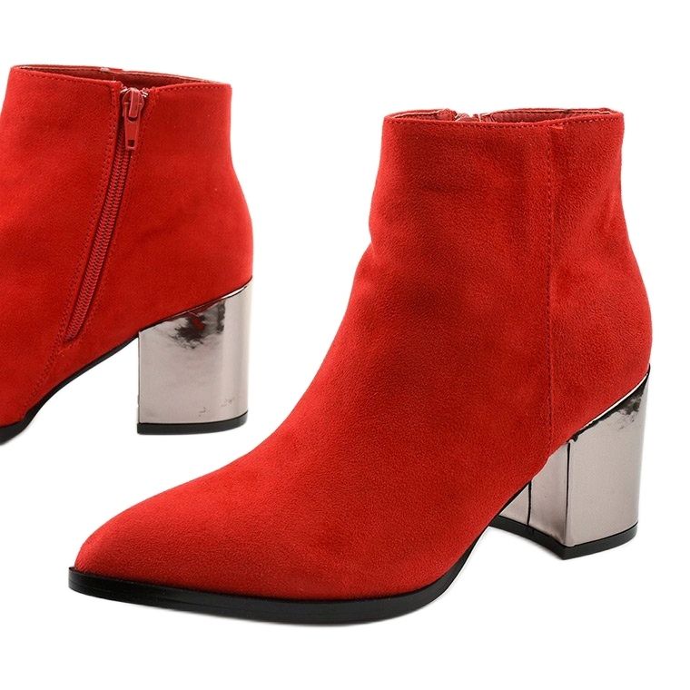 Stivaletti rossi in ecopelle Astihusa rosso 1