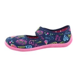 Scarpe per bambini Befado 945Y431 blu navy rosa multicolore giallo 2