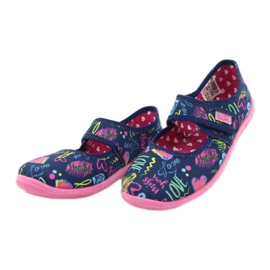 Scarpe per bambini Befado 945Y431 blu navy rosa multicolore giallo 3