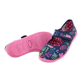 Scarpe per bambini Befado 945Y431 blu navy rosa multicolore giallo 4