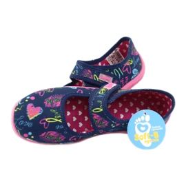 Scarpe per bambini Befado 945Y431 blu navy rosa multicolore giallo 5