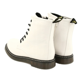 Evento Stivali da donna, stivali bianchi verniciati 20BT35-3001 bianco 6