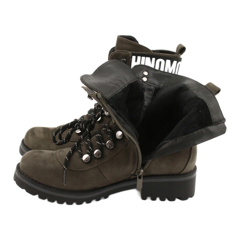 Evento Stivali in legno da donna alti kaki 9BT35-1331 Dk.Verde nero 5
