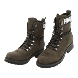 Evento Stivali in legno da donna alti kaki 9BT35-1331 Dk.Verde nero 4