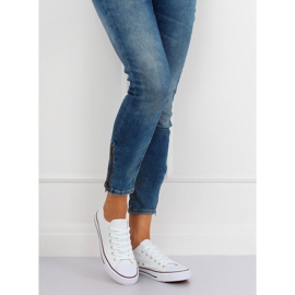 Sneakers classiche da donna bianche JD05P WHITE/RED bianca 1