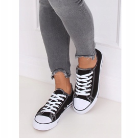 Sneakers classiche da donna nere JD05 NERO/BIANCO 2