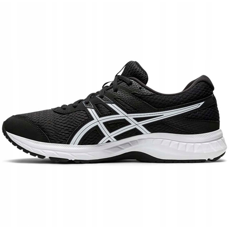 Asics Gel-Contend 6 M 1011A667 003 scarpe da corsa bianco nero 2