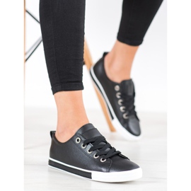 SHELOVET Sneakers in ecopelle nero 1