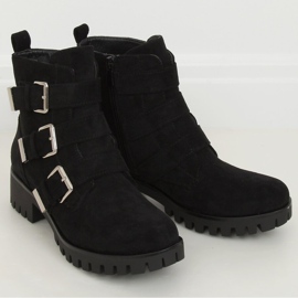 Nero XJ-08 Stivali neri sul protettore 1