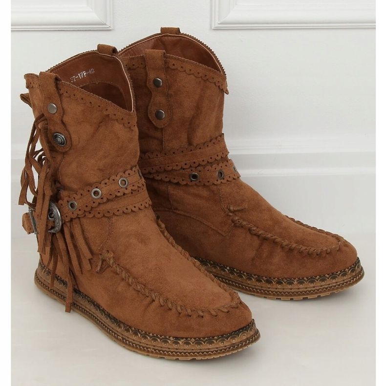 Stivali nello stile del cammello boho ST-17P Camel marrone 1