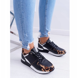 Scarpe Sportive Da Donna Con Motivo Leopardo Nero Fippo multicolore 2