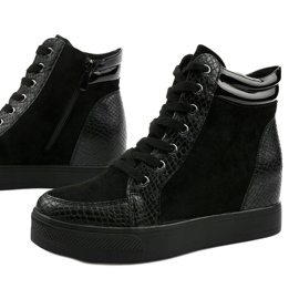 Sneakers nere sulla zeppa di Doreal nero 1