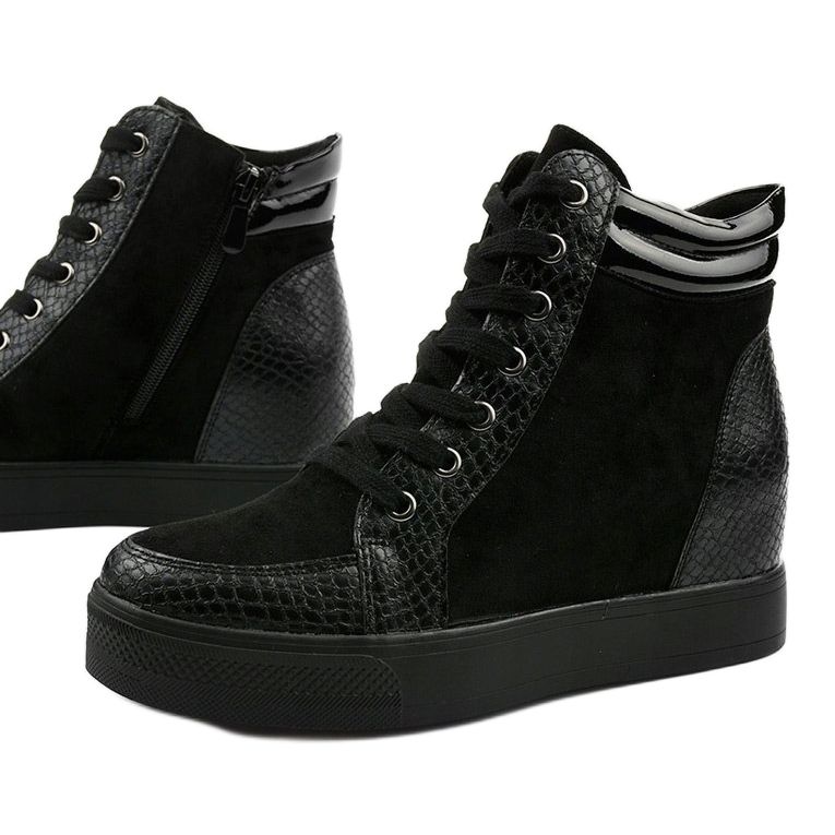 Sneakers nere sulla zeppa di Doreal nero 1