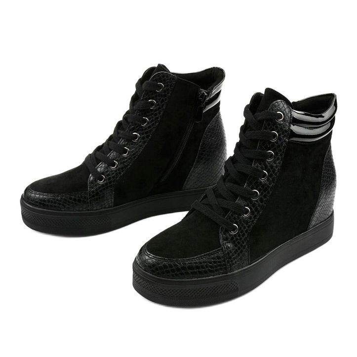 Sneakers nere sulla zeppa di Doreal nero 2