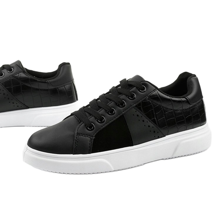 Sneakers da donna eleganti nere BK928 nero 1