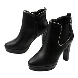 Stivaletti neri con cerniera ed elastico Circus nero 1