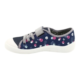 Scarpe per bambini Befado 251Y149 blu navy rosa d'argento grigio 2