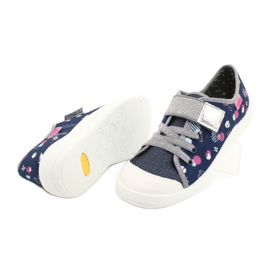 Scarpe per bambini Befado 251Y149 blu navy rosa argento grigio 4