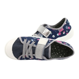 Scarpe per bambini Befado 251Y149 blu navy rosa argento grigio 5