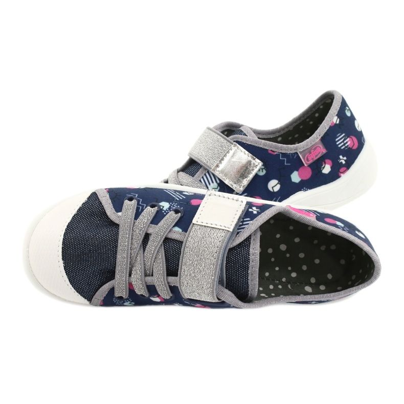 Scarpe per bambini Befado 251Y149 blu navy rosa argento grigio 5