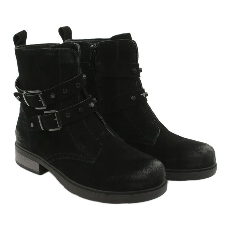 American Club Stivaletti americani in camoscio nero 4