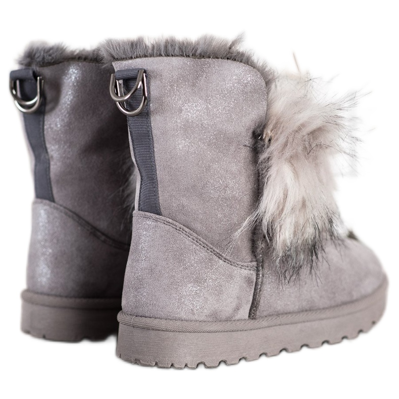 Bella Paris Stivali Da Neve Con Pelliccia grigio 1