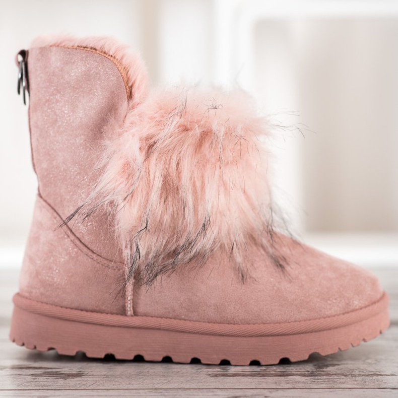 Bella Paris Stivali Da Neve Con Pelliccia rosa 1