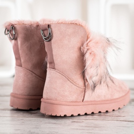 Bella Paris Stivali Da Neve Con Pelliccia rosa 2