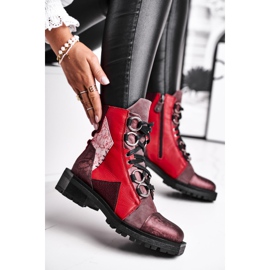 Stivali Donna Pelle Maciejka Borgogna 04184-23 / 00-3 rosso 1